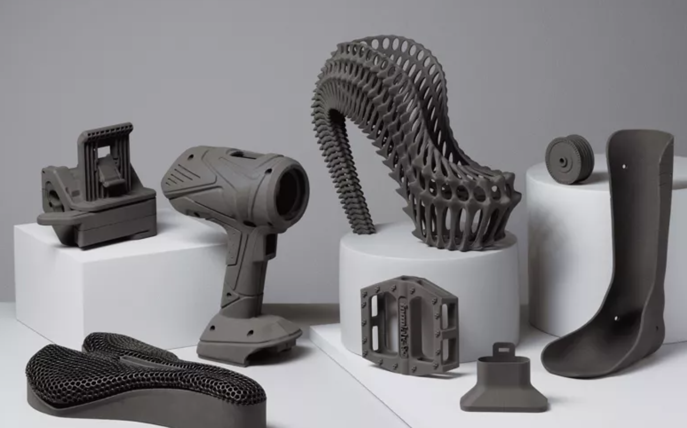 Examples of SLS parts (PA12)